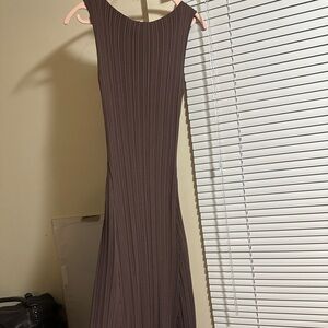 DISSH Chocolate Brown Ribbed Dress